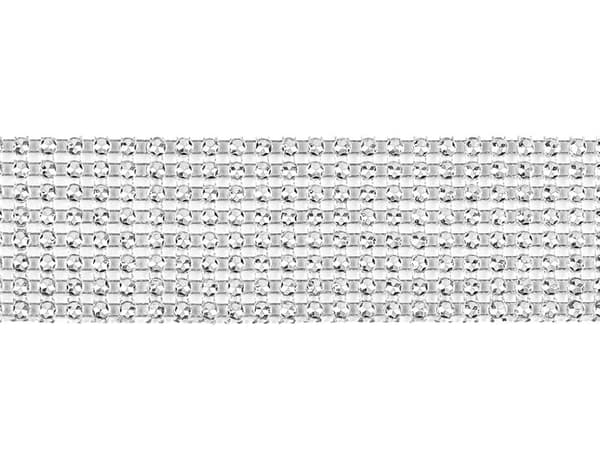 Rhinstensbånd på rulle - 4 cm x 9 meter Silver silver