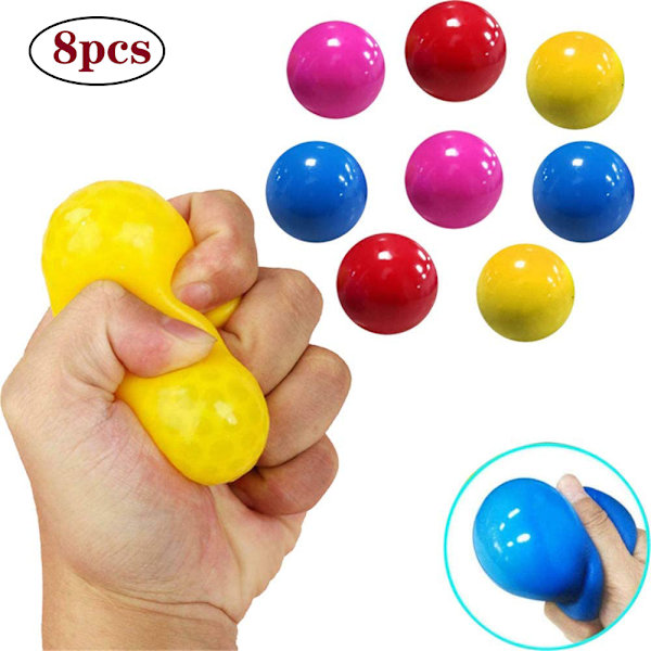 Färgskiftande Stresslindring, Mini Stressbollar För Sensorisk Stimulering, Giftfria &amp; Säkra, Långsamt Stigande Squishy Leksaker För Ångestlindring, 8-pack