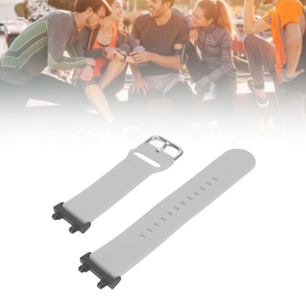 Soft Silicone Watch Strap Adjustable Replacement Band Accessory Fit for Amazfit T Rex 2 Smart Watch Grey