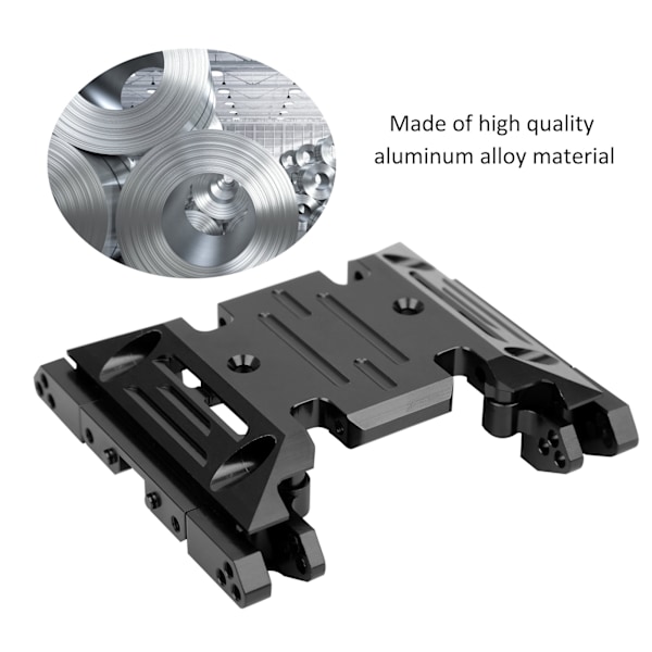 Aluminiumlegering Senter Skid Transmisjonsplate Installasjonsbase for Axial SCX10 III AXI03007 Svart