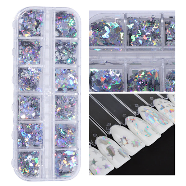 Glitter Nail Art Sequins Holographic Nails Sequins Shining Flakes for Nails Art Decoration