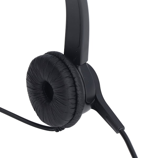 USB-headset med brusreducering, justerbart volymhuvudband, enkel öra, trådbundna datorhörlurar med mikrofon för kontor