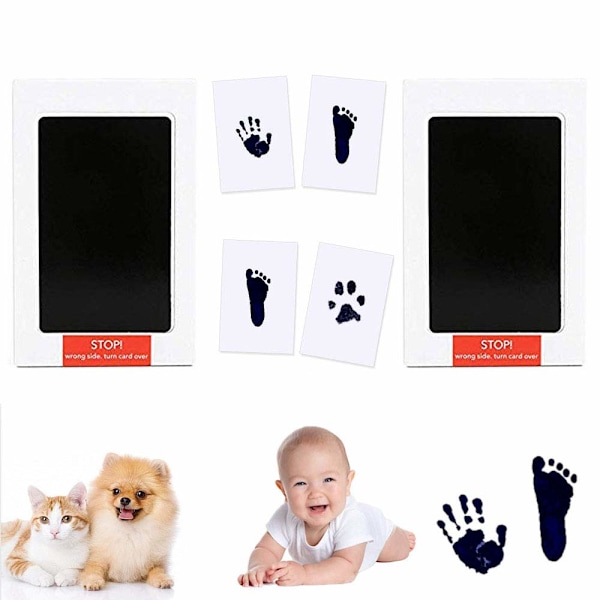 Elegant Baby Fotavtryck & Husdjurs Tassavtryck Kit, Bläckfri Ren Beröringsyta för Kladdfria, Långvariga Minnen, En Kvalitetsmaterial Minnessak för Bebis