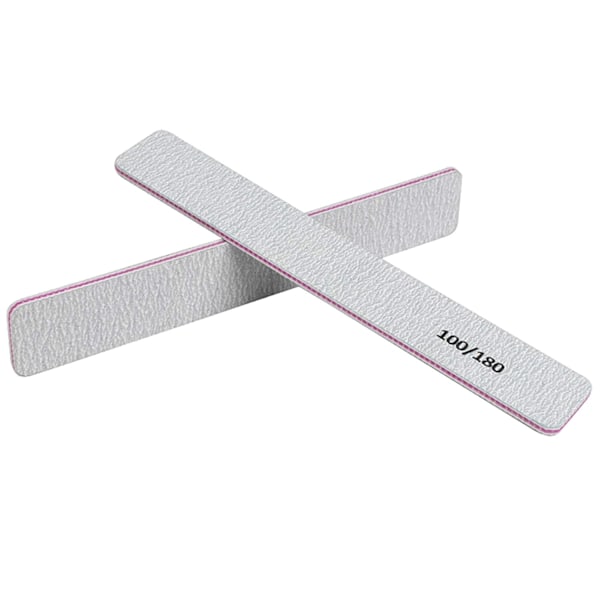 Rektangulär Nagelbuffer Kit, 12 st Dubbelsidiga 100/180 Grit Verktyg För Manikyr Och Pedikyr, Premium Tejp Och Smärgelpapp Material