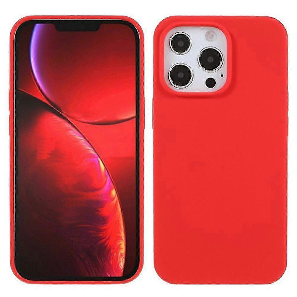 For iPhone 14 Pro-deksel Solid silikon støtsikkert telefonbakdeksel[TT] Red
