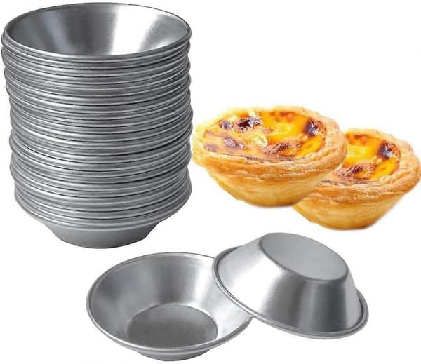 24 pcs Egg Tart Molds Small Pie Molds Dessert Molds Pans Trays Puto Cups Baking Utensils Muffin Cupcakes Cake Molds Baking Tools