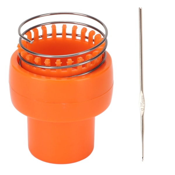 Trådhæklet væv Orange Ergonomisk design Autoudløser Sikker Holdbar Trådhæklestrikker til Hat Tørklæde Sokker