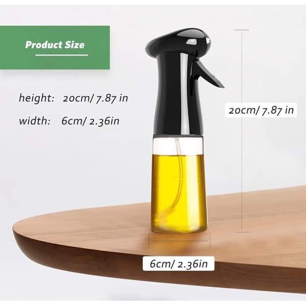 210ML Oljespruta 2-pack, Oljedispenser Sprayflaska, Oljedispenser Sprayflaska för Kök Vinägersprayflaska för