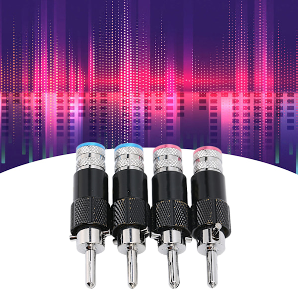 Preffair Banankontakter HIFI Banankontakt Högtalarkontakter för 10mm Diameter Kabel