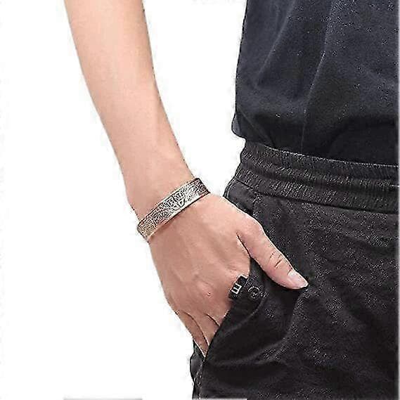 Magnetisk helsearmbånd for menn og kvinner, 6 magneter, solid kobbermansjettarmbånd [TT]