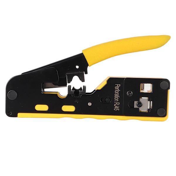 Ethernet Krympverktyg Justerbart Läge Halkfri Textur Säkerhetslås Enkelt RJ45 Krympverktyg för CAT5e 6e 7e