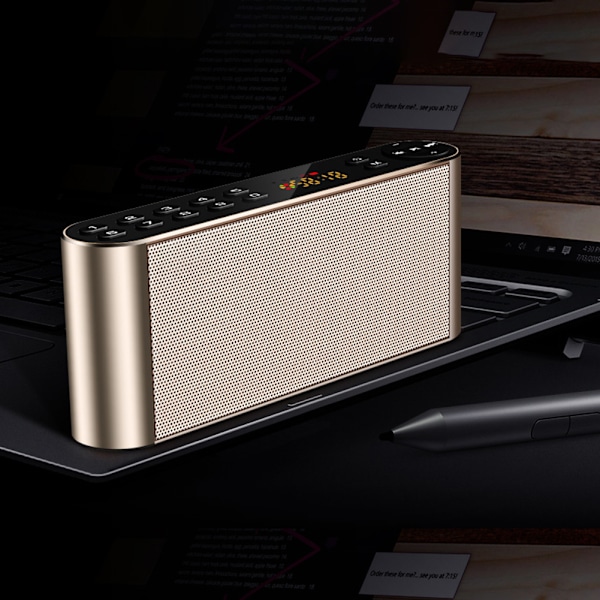Q8 Trådlös Portabel Mini Bluetooth Högupplöst Dubbelhögtalare med Mikrofon Stöd U-disk TF-kort