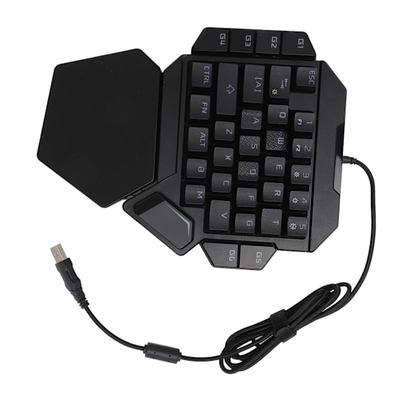 Enhands RGB Mekaniskt Gamingtangentbord 35 Tangenter RGB Bakgrundsbelysning Blå Brytare Mini Gaming Keypad med Handledsstöd för PC Gamer