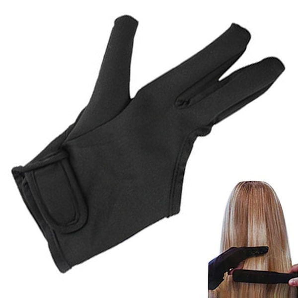 Värmebeständiga handskar, neopren med 3-fingerdesign för mångsidig användning, universell passform med handledsrem, skyddshandskar idealiska för hårstyling
