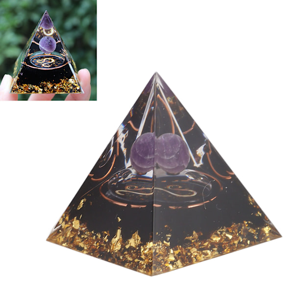 5 cm Orgonitpyramid för positiv energihealing Kristallpyramid Meditation Orgonitpyramid Chakra Zodiak Energikälla Lejon