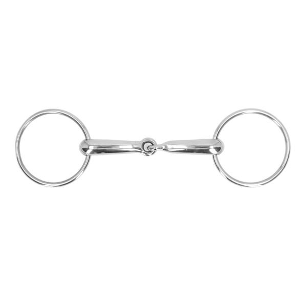 Heste Snaffle Bit Rustfritt Stål Heste Munn Bit Leddet Tygge Munn Roller 135mm