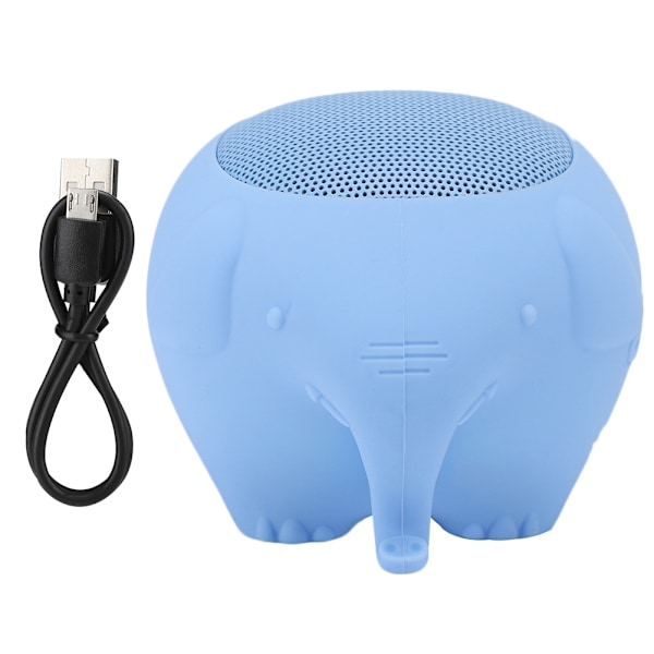 Söt husdjursformad elefant, portabel trådlös Bluetooth 5.0-högtalare 400mAh Stereo med MIC (Blå)