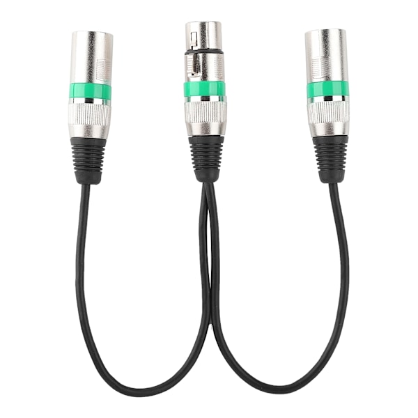30cm XLR Hona Jack till Dubbel Hane Huvud Splitter Adapter Ljud Mikrofon Förlängningskabel för Canon Grön