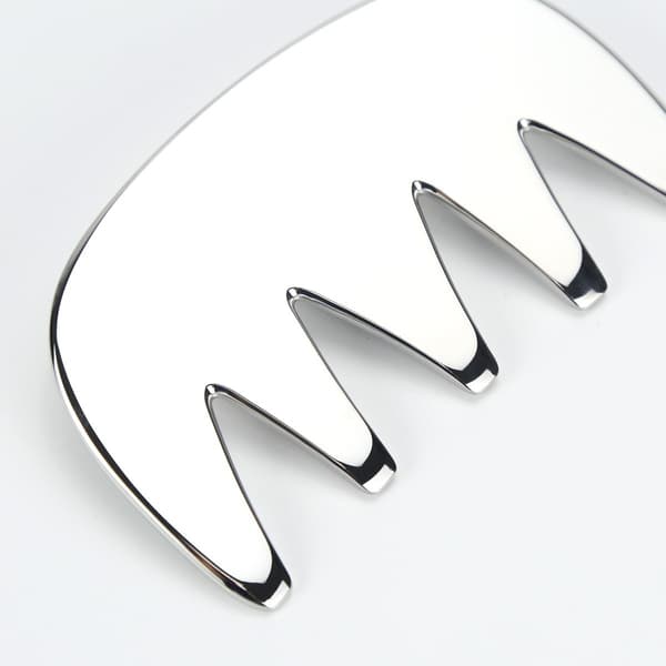 Stainless Steel 5-Tooth Massage Comb - Meridian & Acupoint Therapy Tool 104