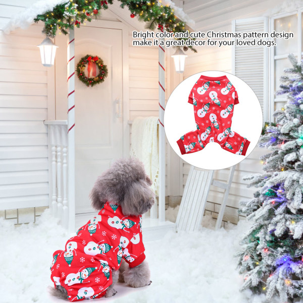 Söpöjä lemmikkikoiria jouluvaatteita neulottu villapaita talvitakki (Snowman S)
