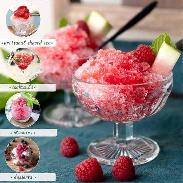 Iskutter - manuell isknuser for desserter, smoothies, barbert is, egnet for bærbar bruk hjemme og utendørs