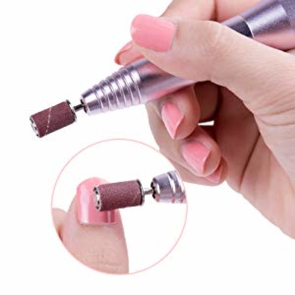 Professionella slipband, elektrisk nagelborr manikyr pedikyr tillbehör set, #180 korn, 100 st, multifunktionella nagelkonstverktyg för salong & hemmabruk,