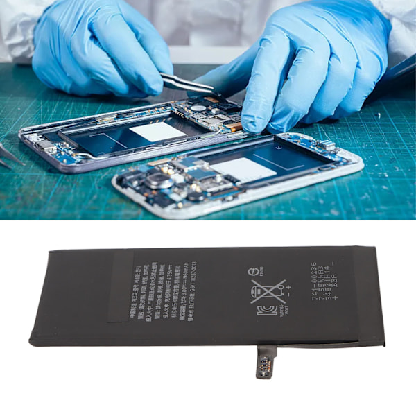 Ersättningsbatteri 7.45Wh 1960mAh Svart Säkert Effektivt Telefon Ersättningsbatteri Reparationsverktyg för IPhone 7 A1660 A1778 A1779