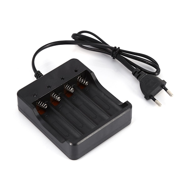 4 Fack Batteriladdare För 18650 Litium Uppladdningsbart Batteri EU-kontakt