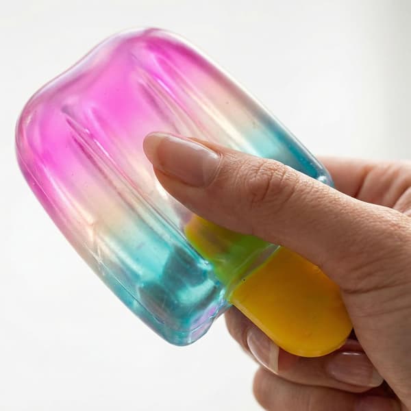 3-pack Glasskläm-Squishy, Kon-Squishy, Långsamt Stigande Sensorisk Fidget-Leksak, Påskkorgsfyllning, Festgåvor, Sommar, Sensorisk