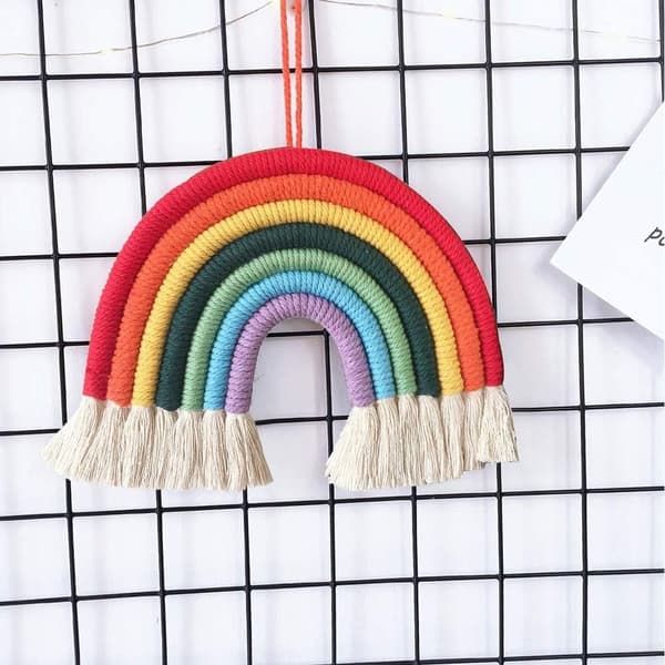 Rainbow Shaped Lace Wall Decoration for Children's Room