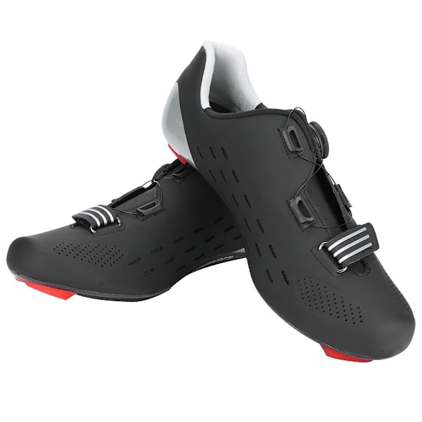 Bootun E3 Lätta landsvägscykelskor för utomhussporter Mountainbike-sko J081081 (45, Svart)