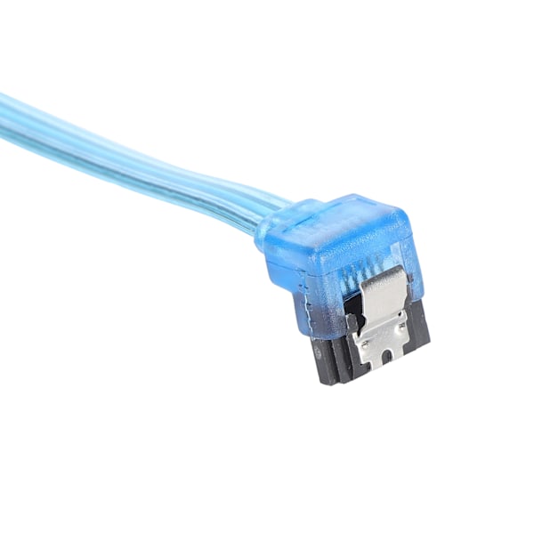 Sata-kabel 3.0 SolidState Transparent Blå Seriell Port Datakabel för PC Datortransmission (1 Rak 1 Vinkel)