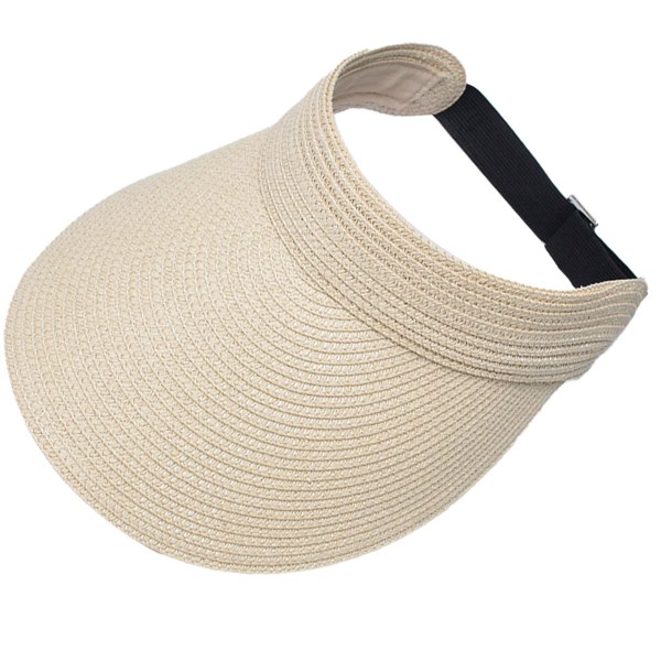 Visir hatter Justerbar hette One Size utendørs solsportsvisir for kvinner og menn Beige