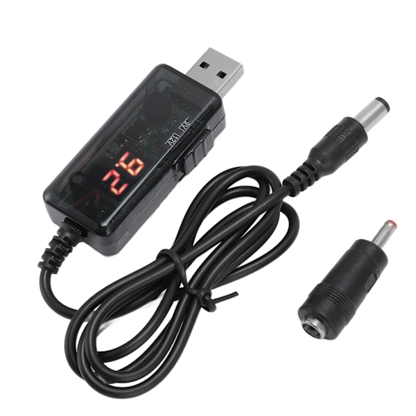 Powerbank Routerkabel 9V 12V HD Digital Display USB Powerbank Router Boost-kabel för Optiskt Modem