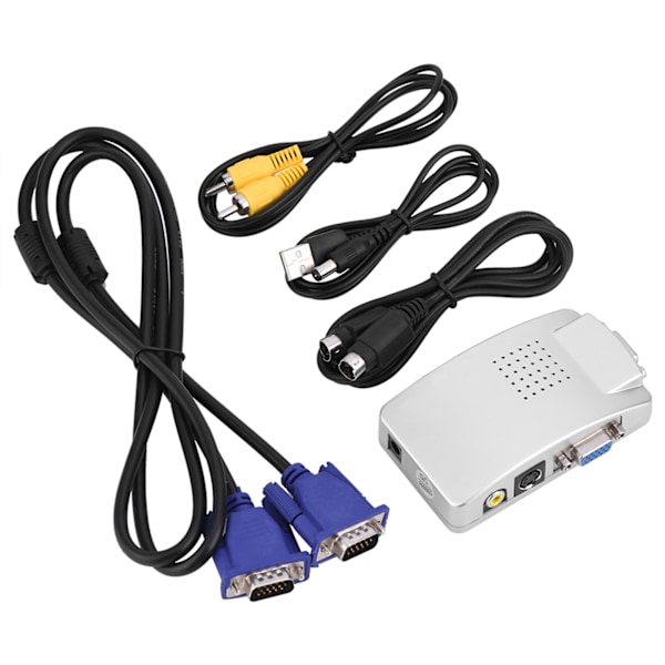 Universal PC-omvandlare Box för Dator Laptop PC VGA till TV AV RCA Signaladapter
