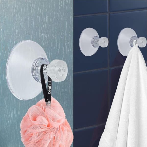 40 mm Plastic Suction Cups - Transparent PVC Suction Cup with Screw Nut - Strong Adhesive for Smooth Surfaces - Pack