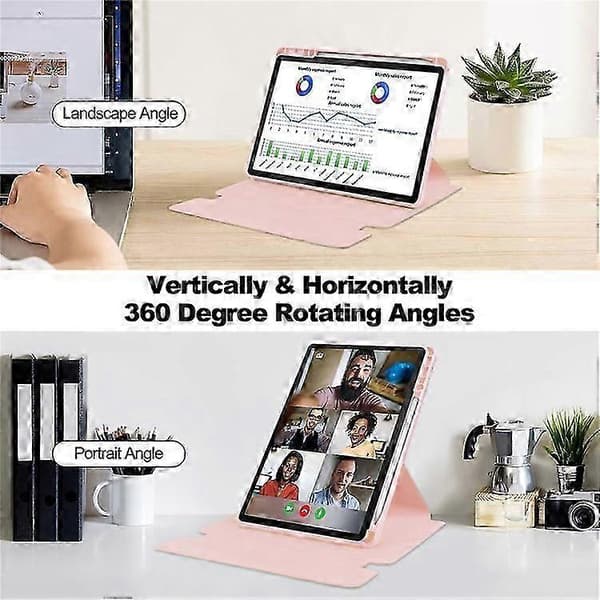 Lenovo Tab M11/Xiaoxin Pad 11 2024 Case - PU+Acrylic Tablet Stand Cover with Bluetooth Keyboard, Protective[TT] Pink