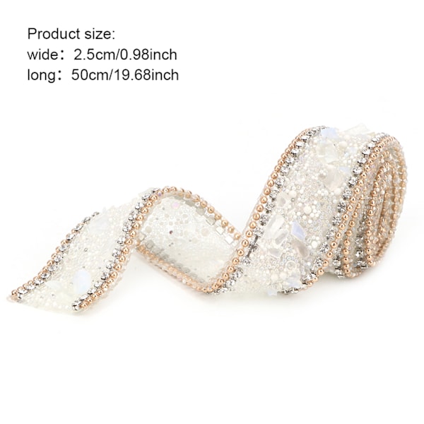 2,5 cm DIY diamantnett wrap rull krystallrhinestone kjede trim bånddekorasjon (#01)