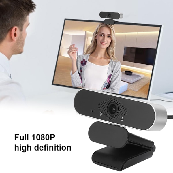 Konferens USB Dator Kamera Online Klass Automatisk Fokusering 1080P Kamera med Mikrofon