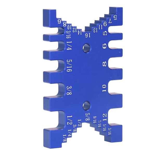 Svalehale Jig Tapper Caliper Aluminium Metrisk Imperial Skala Kort Måling Træbearbejdningsværktøj Blå