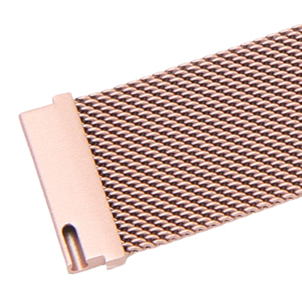20mm Metallnät Klockarmband Rostfritt Stål Snabbkoppling Generell Klockrem för Galaxy Watch för Vivoactive HR för Amazfit GTS 2 Mini Roséguld