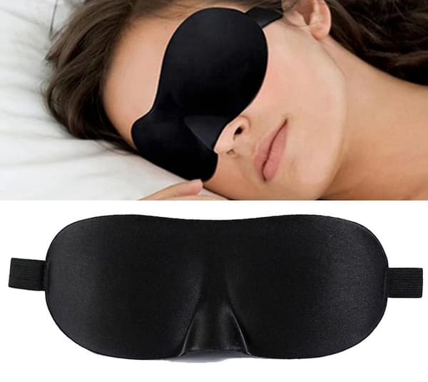 3-pakkaus - 3D Unimaski / silmämaski / silmäside - Musta Black black