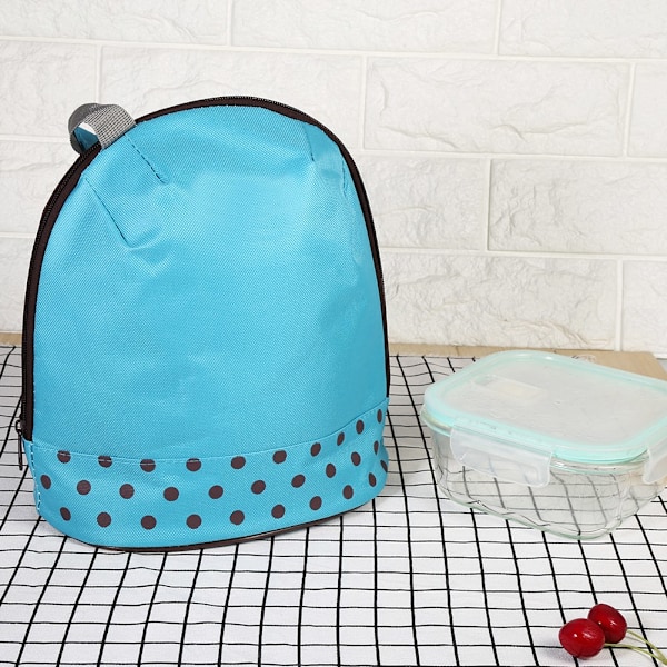 Protable Insulated Thermal Lunch Bag Tote Handbag School office Picnic Camping Use (Blue)