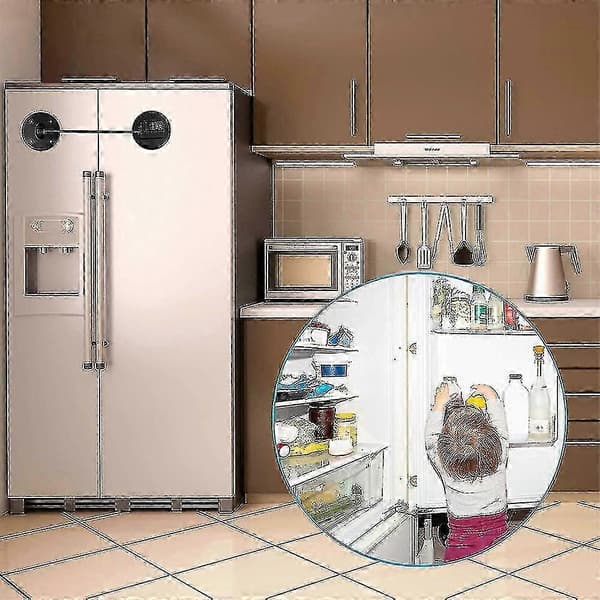 2-pack Refrigerator Lock - Heavy Duty Combination Lock for Refrigerator P20250110925[TT] Black