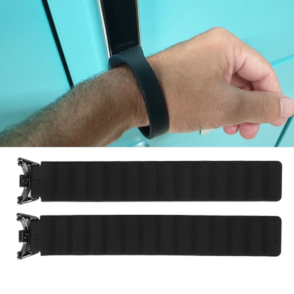 Watch Strap Silicone Lightweight Wrist Strap Watch Band for Xiaomi Mi Band 8/8 NFC Black