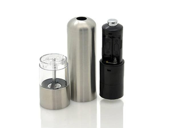 2-pack - Elektrisk salt- och pepparkvarn i rostfritt stål Silver silver