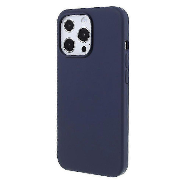For iPhone 14 Pro-deksel Solid silikon støtsikkert telefonbakdeksel[TT] Dark Blue