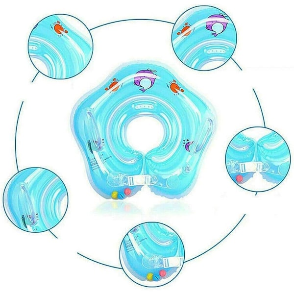 Pool Floaties för spädbarn: Simtränare för småbarn med säkerhetssitsdesign, Baby Pool Swimming Float som erbjuder dubbel krockkuddesäkerhet, lätt att bära