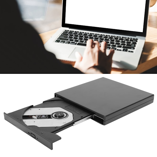 Extern Optisk Enhet USB2.0 Höghastighets Portabel DVD-brännare för Laptop