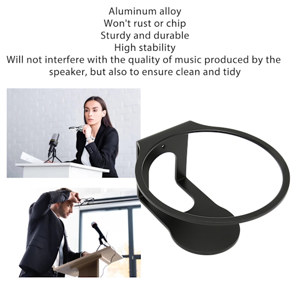 Väggfäste för HomePod 2 Högtalare, Platsbesparande Aluminiumlegering, Stabilt Högtalarfäste för Vägg, Svart